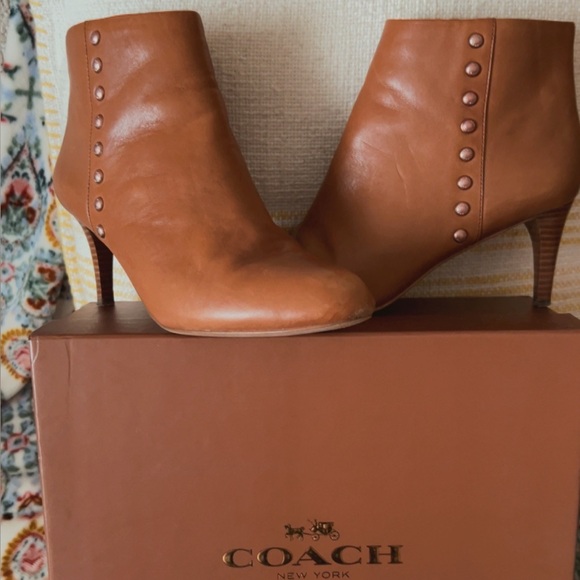 Coach Shoes - Coach booties in a beautiful tan colour, size 7